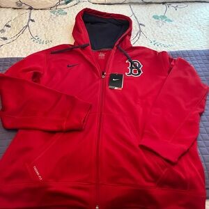 Nike Therma-fit RED Sox full zip hoodie size XXL, new w/tags on sewn logos